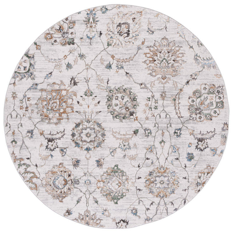 Tapis floral Bel Air, Rond 6 pi 7 po