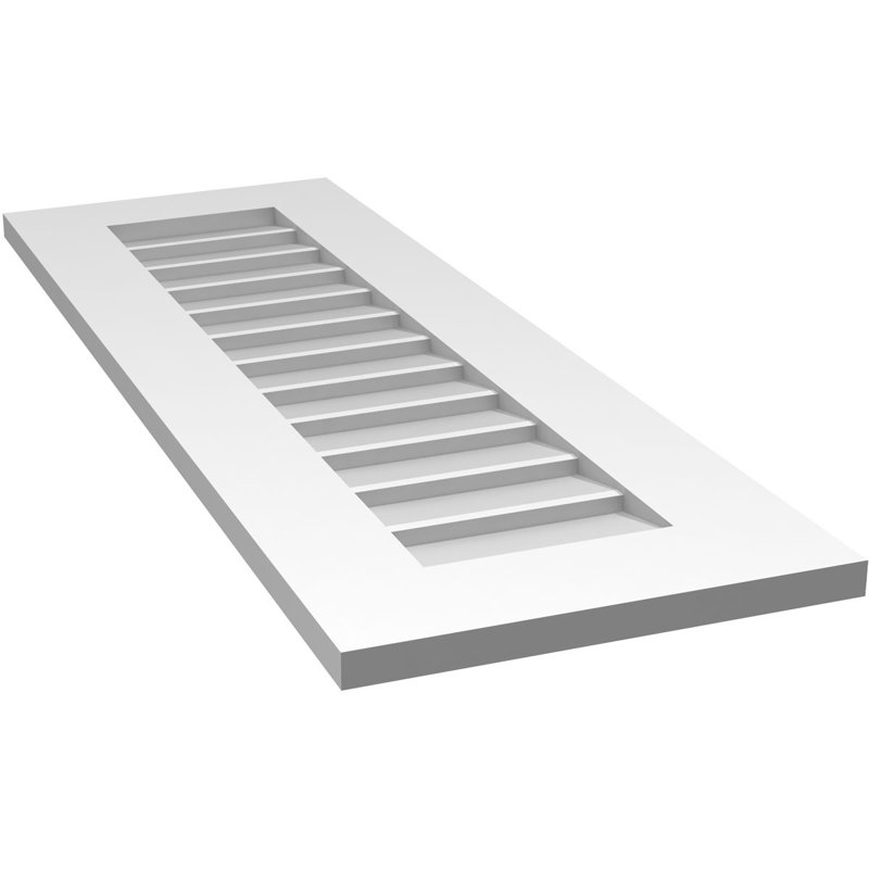 Vent à pignon rectangulaire en uréthane non-fonctionnel, H 40 po x l 14 po x P 1 po