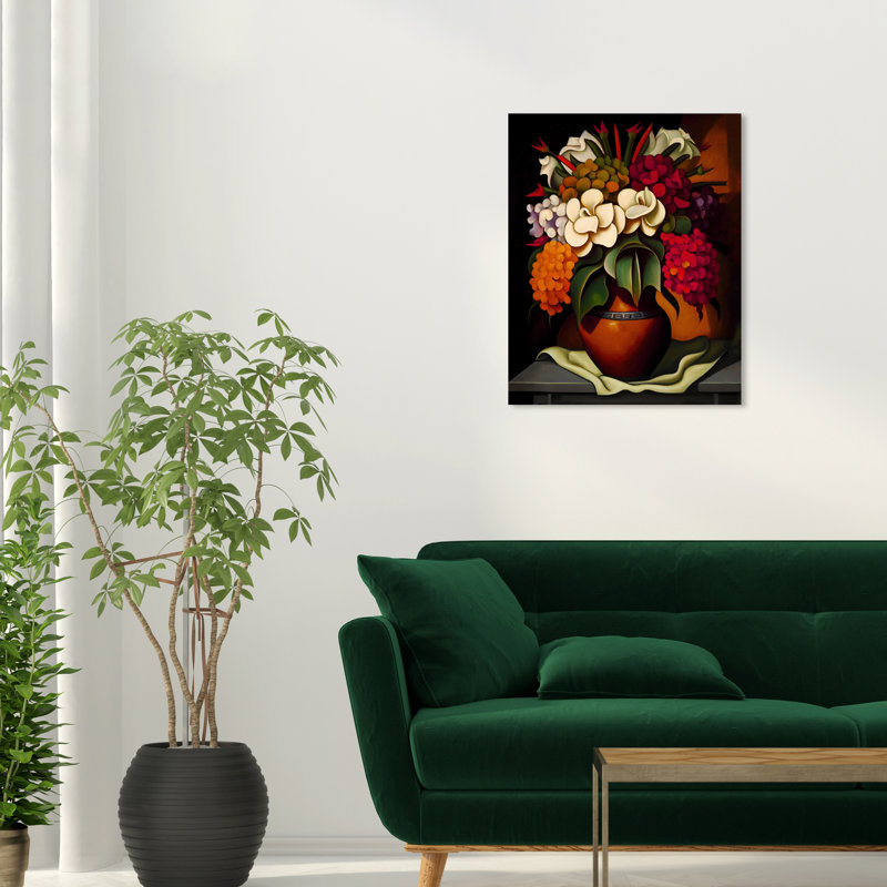Jackalin " Mexican Flower Vase II ", 24" H x 20" W x 0.8" D