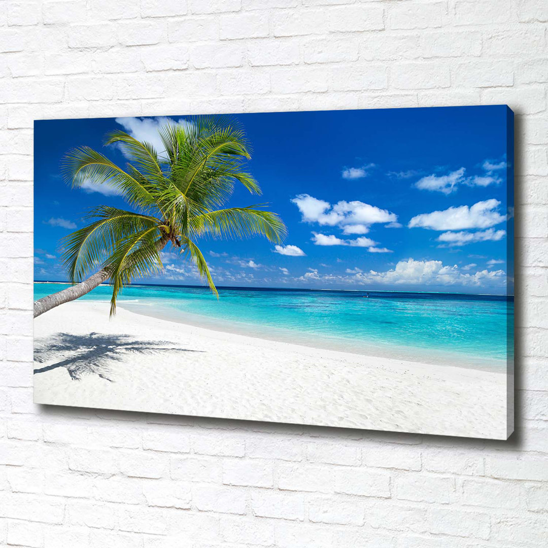 Leinwanddruck - Wandkunst - Drucke auf Leinwand - 100X70 Bild Bildthema: Tropischer Strand