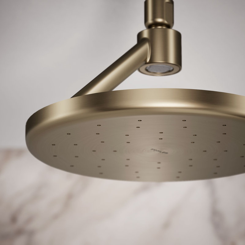 Statement Flood Adjustable Shower Head, Vibrant Brushed Bronze