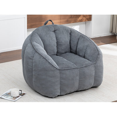 Giant Bean Bag Chair Sofa For Adults Teens, Comfy Corduroy Large Bean Bag Chairs With Armrests For Bedroom Living Room, Adult Beanbag Sofa Couch Chairs With Filler Included