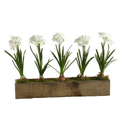Paper in Rectangle Wooden Planter