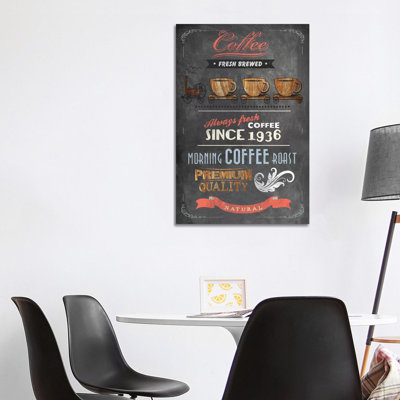 Coffee Menu II 1 Piece Wrapped Canvas Wall Art