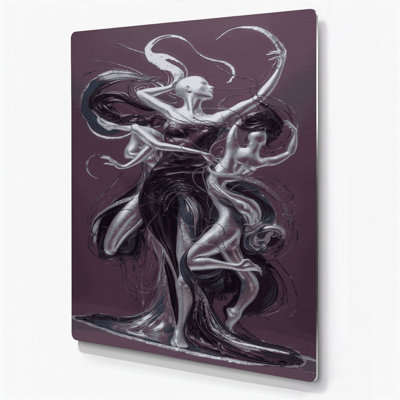 Abstrait art figuratif brun en métal 98