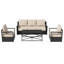 Ensemble de mobilier d'extérieur 4 pièces en aluminium avec coussins et table basse 4 pièces Modern-1465601416