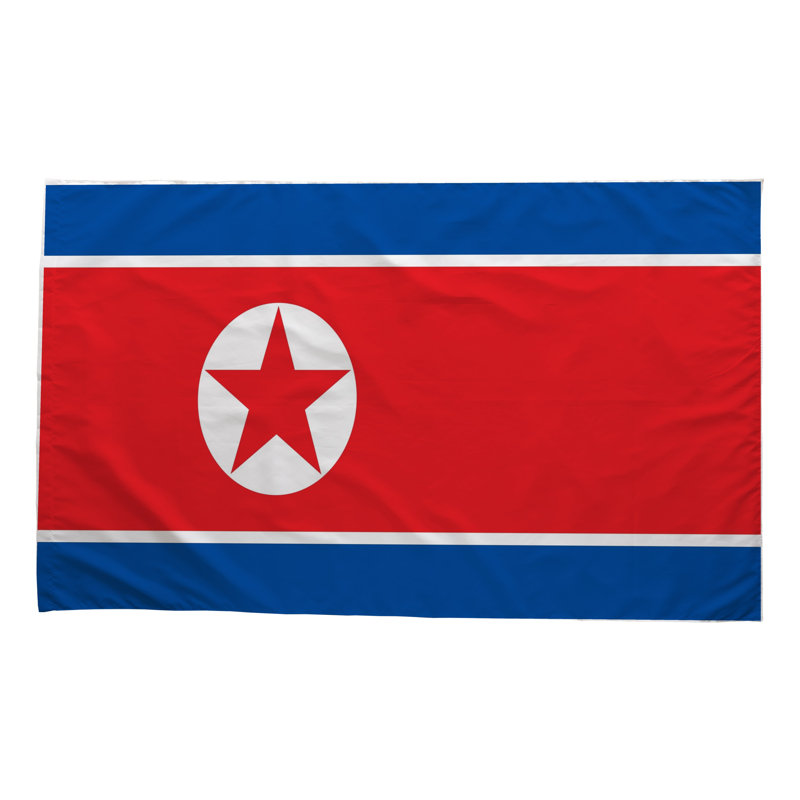 Drapeau nord-coréen - Drapeau extérieur, 36" H x 60" W