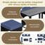 Ensemble de mobilier d'extérieur pour petit espace 7 pièces, ensemble de mobilier de jardin, coussin de siège imperméable, table en verre, peu encombrant, convient à la cour-2121667975