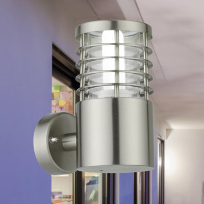 Verne Stainless Steel Outdoor Armed Sconce