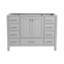 Meuble-lavabo gris de 48 po avec comptoir, bois massif, tiroirs à fermeture en douceur, look moderne pour meuble-lavabo autoportant avec plan de transformation, gris, fermeture en douceur, fonction légère