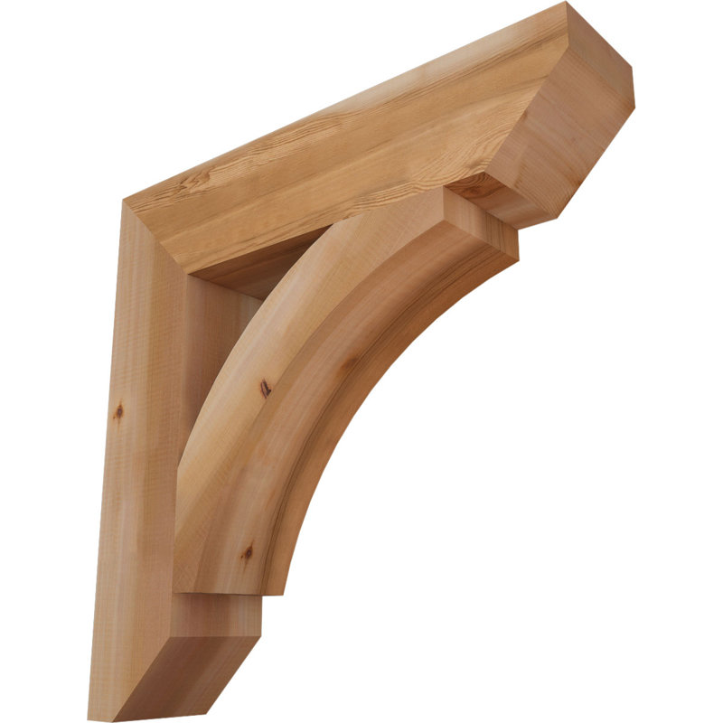 Support en bois / corbeau, Cèdre rouge, H 28 po x l 5,5 po x P 28 po