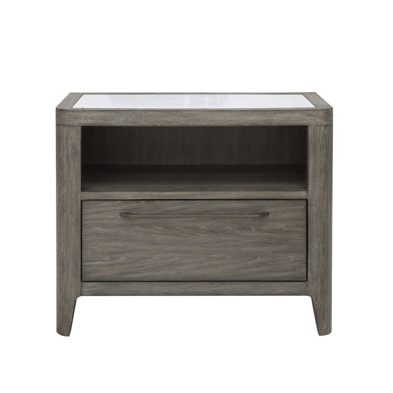 Griffith Brown Wooden Bachelor's Chest with 1 Drawer