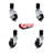 4-Piece Hard Rubber Caster Set