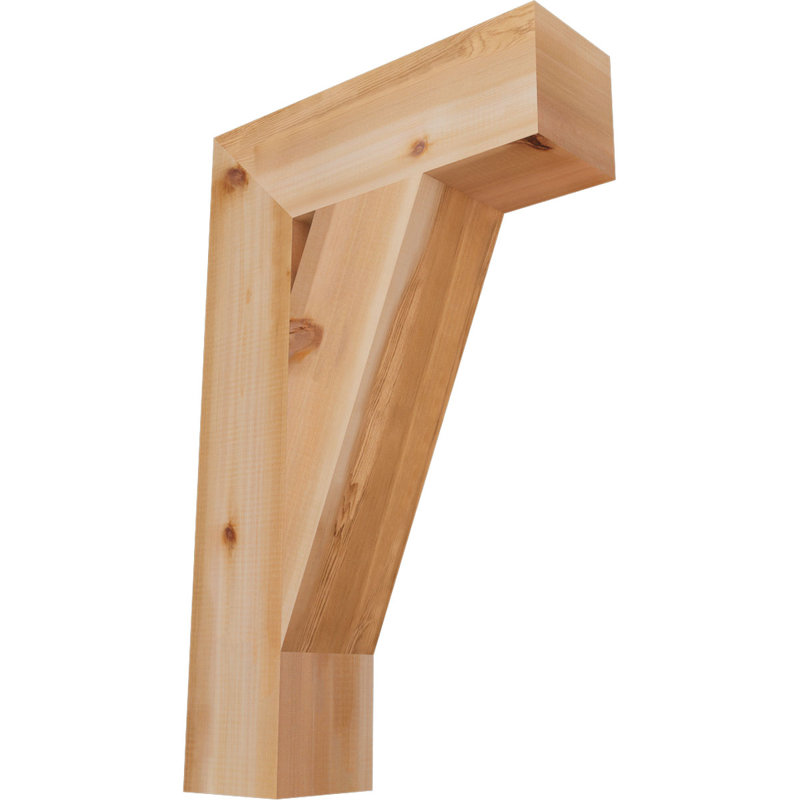 Support de bloc traditionnel, Cèdre rouge de l'Ouest (lisse), H 32 po x l 5,5 po x P 20 po