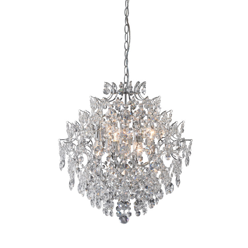 Rodrigues 6 - Light Crystal Chandelier, Chrome