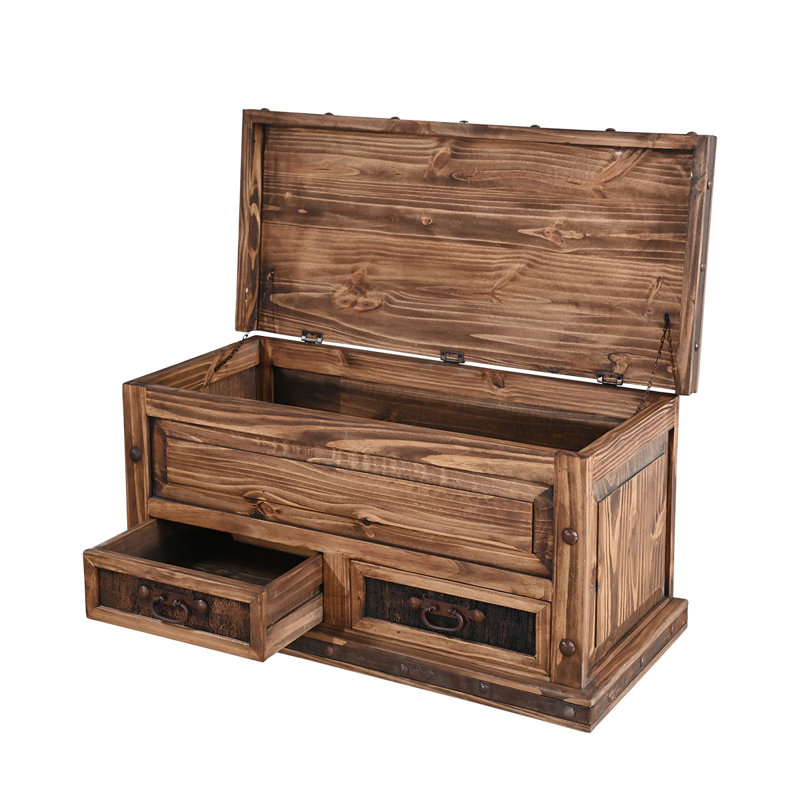 Handcrafted Rustic Wood Trunk Table
