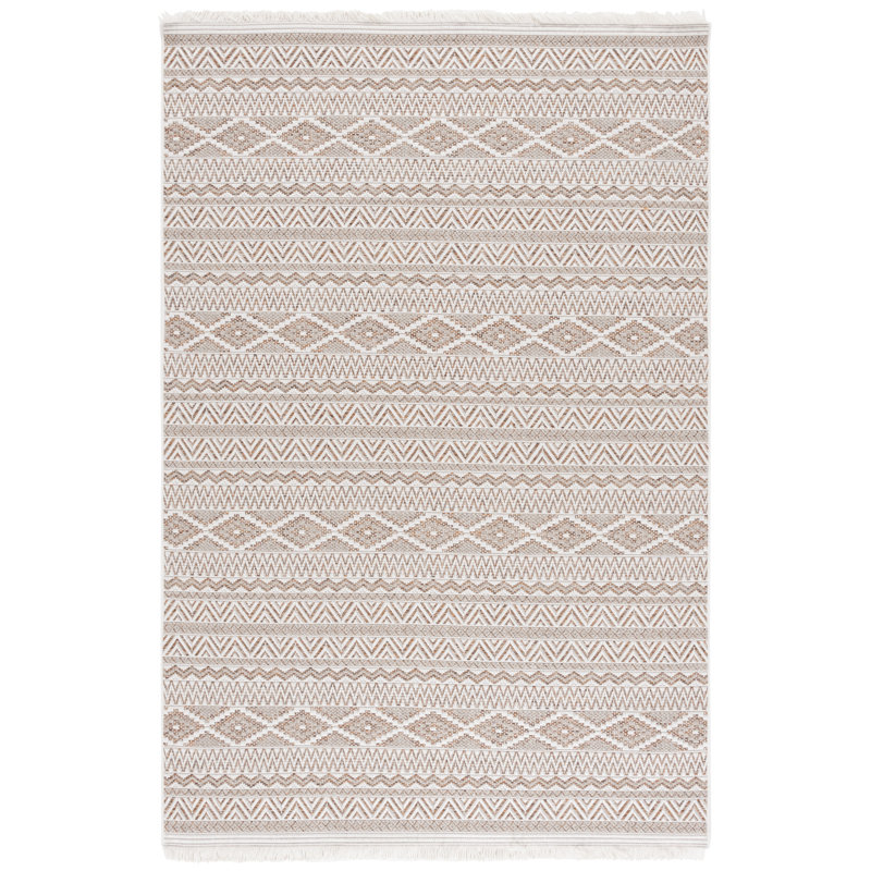 Warvin Wicker Performance Southwestern Rug, Square 6'7"