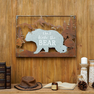 Décoration murale en métal Don't Wake the Bear