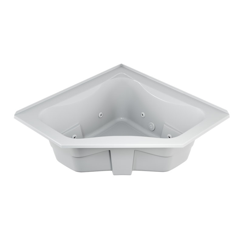 SIGNATURE® Corner 6060 Drop-In Soaking RH 3-Tile Flange Oyster, White, No