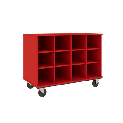 Mobile 12 Compartment Manufactured Wood Cubby