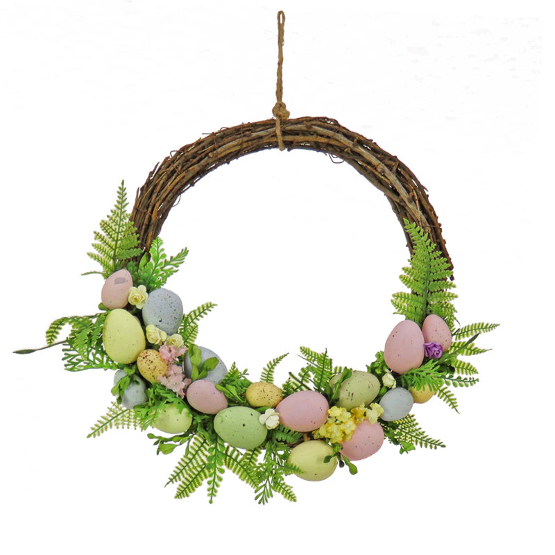 Couronne en bois 16,5 po Eggs and Ferns
