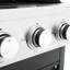 Barbecue au gaz en acier inoxydable à 3 brûleurs avec côté - 37000, cuisson extérieure, patio, noir / argent