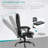 Vinsetto 7-Point Vibrating Massage Office Chair, High Back Executive Recliner with Lumbar Support-108779641