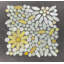 Carreau de mosaïque en verre à motif floral - tuile décorative murale et dosseret