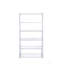 Bibliothèque blanche ultrabrillante et finition chrome