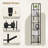 Bookshelf Narrow Bookcase, Tall Storage Rack with Steel Frame, Display Standing Shelf Unit, Skinny Book Shelf for Study Living Room Home Office, Industrial Style, 6-Tier Black-1289422608