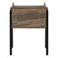 Table de bout d'appoint contemporaine Contemporary - Table de chevet en stratifié brun / métal noir pour le salon ou la chambre à coucher | Idée de cadeau-1359784421