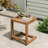 Harry Patio C-Shaped Acacia Wood Side Table