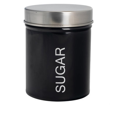 Harbour Housewares - Round Metal Kitchen Sugar Canister