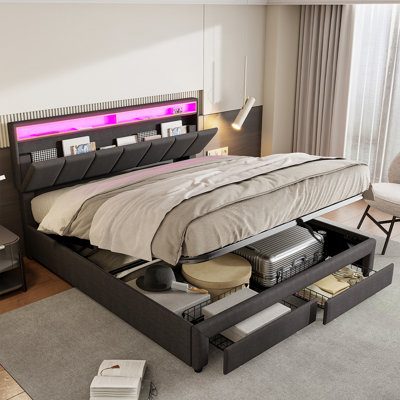 Upholstered Ottoman Storage Bed