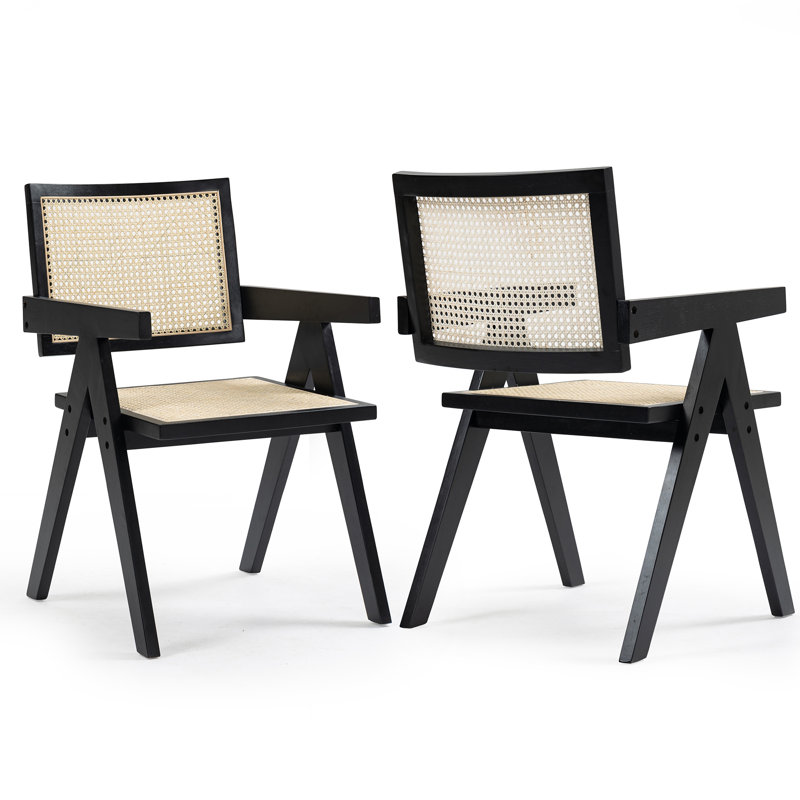 Aliona 17'' H Upholstered Side Chair, Black