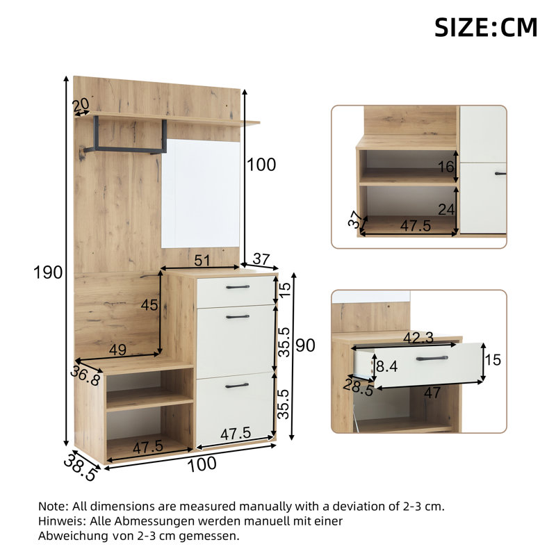 Hall Tree 100cm Wide