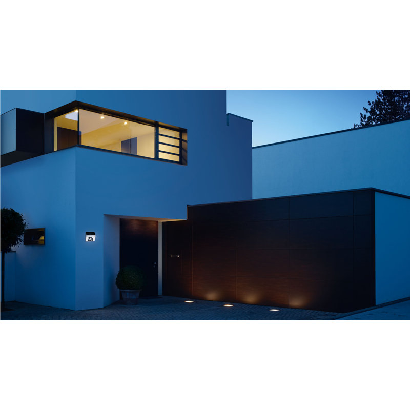 LED Solar House Number Wall Light XSolar LH-N Anthracite with Twilight Sensor