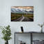 Route sinueuse, nuages ​​tourbillonnants, paysage de montagne paisible et serein - Affiche murale-410522860
