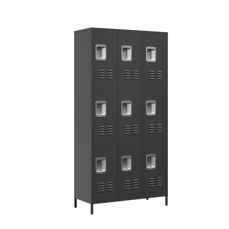 Armoire de rangement 9 portes en métal de 72 pouces de hauteur