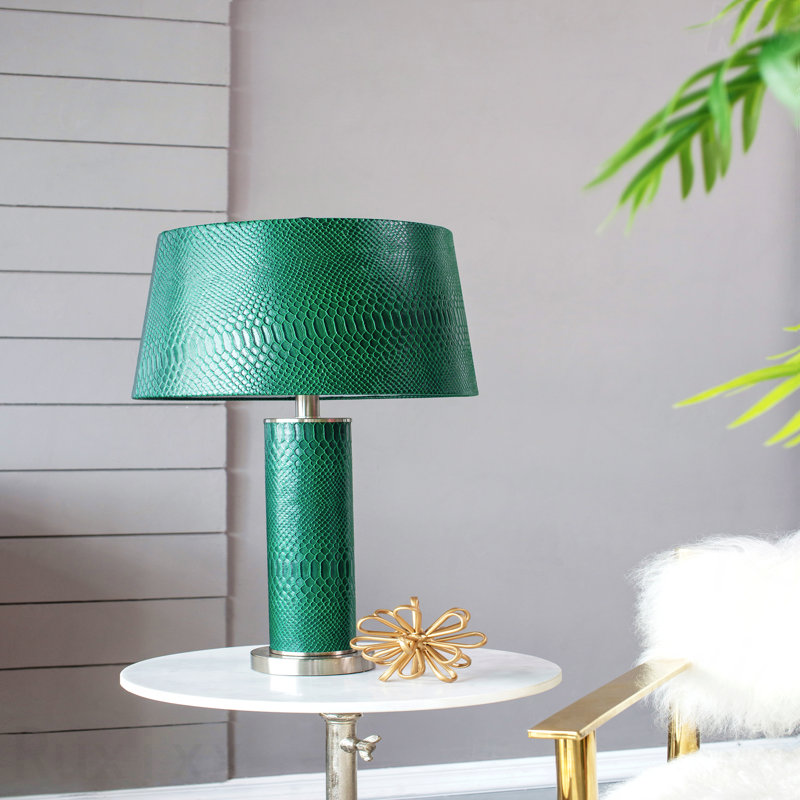 Lampe de table - Matériau en cuir
