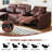 Power Loveseat Recliner Sofa, Reclining Sectional Sofa With Adjustable Headrest & Power Recline, Breathable Leather With Storage Console & USB Ports, Easy Assembly Living Room Furniture Sets-65328249
