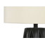 Lighting, H 25 po, lampe de table, céramique noire, abat-jour ivoire / crème, contemporain