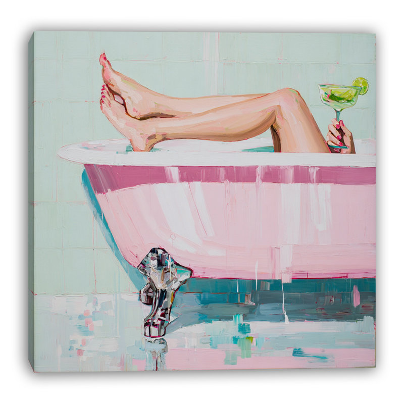 «Pink Retreat», art mural sur toile tendue, 20"W x 20"H x 1.5"D