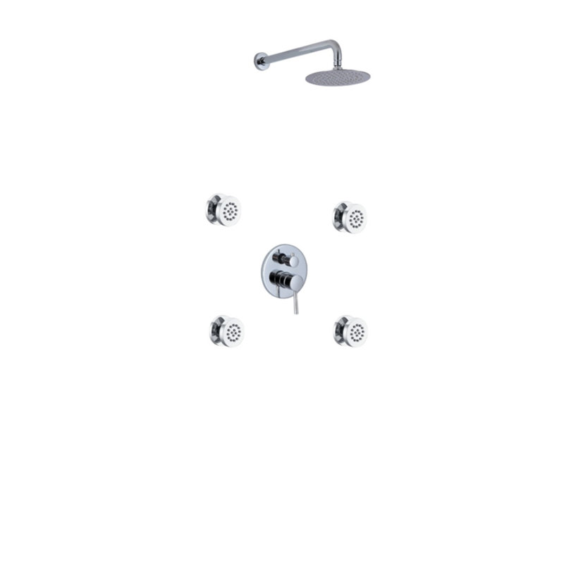 Complete Shower System with Rough in-Valve, Chrome