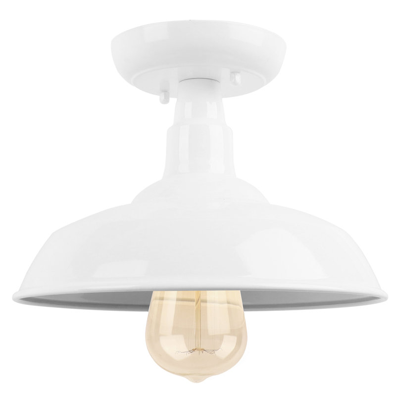 Plafonnier semi-encastré extérieur, Blanc