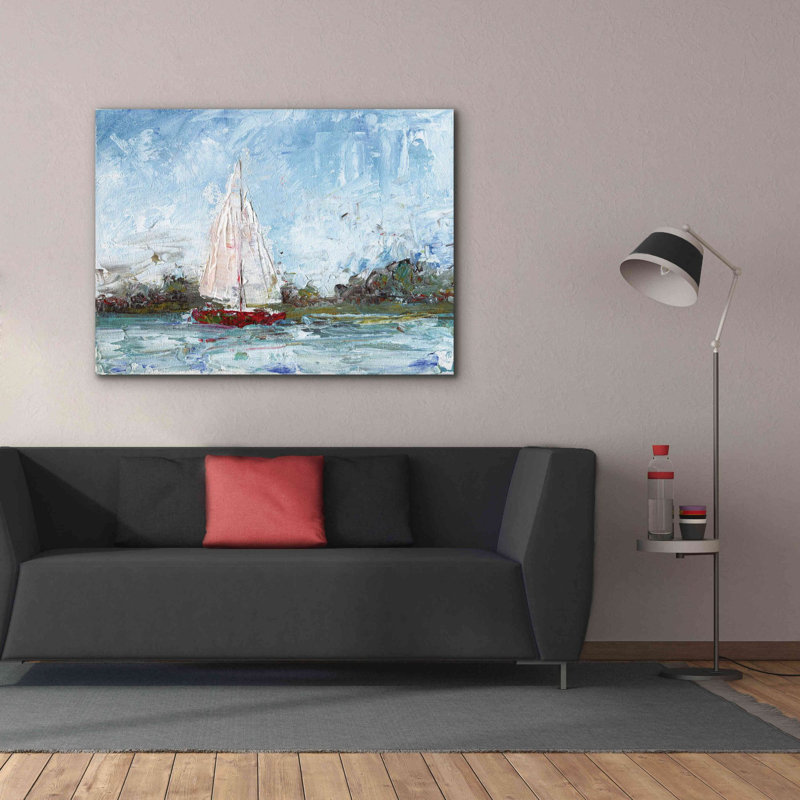 "Breakwater Bay" Here We Go A Sailing "par Kamdon Kreations, estampe numérique sur toile, H 40 po x l 54 po x P 1,5 po