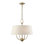 Desra 4 Light Linen Blend Dimmable Pendant