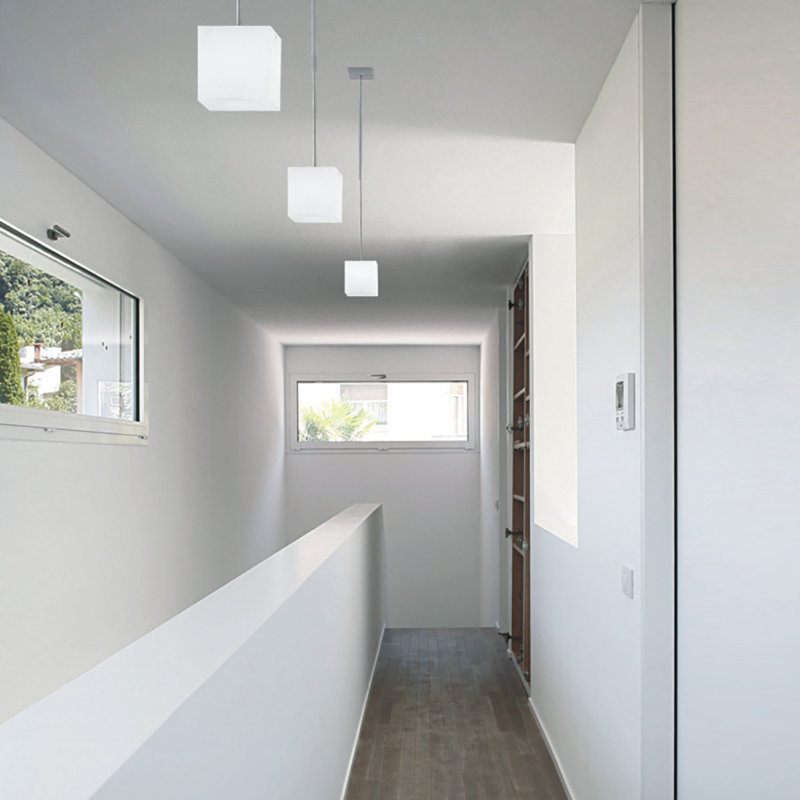 Kubik 1 - Light Single Square / Rectangle Pendant, 50.5" H x 5.5" W x 5.65" D