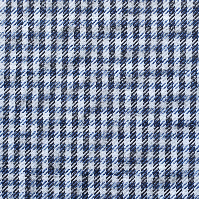 Ensemble de 4 housses de coussin pied-de-poule, Bleu