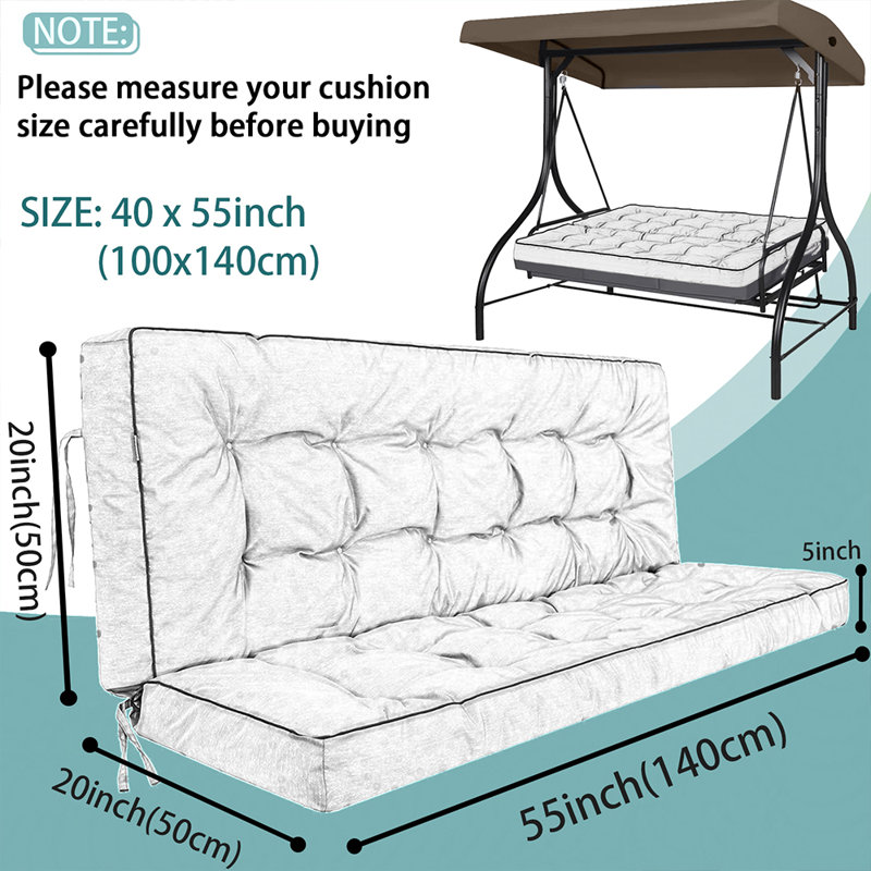 Coussins de banc, Gris foncé